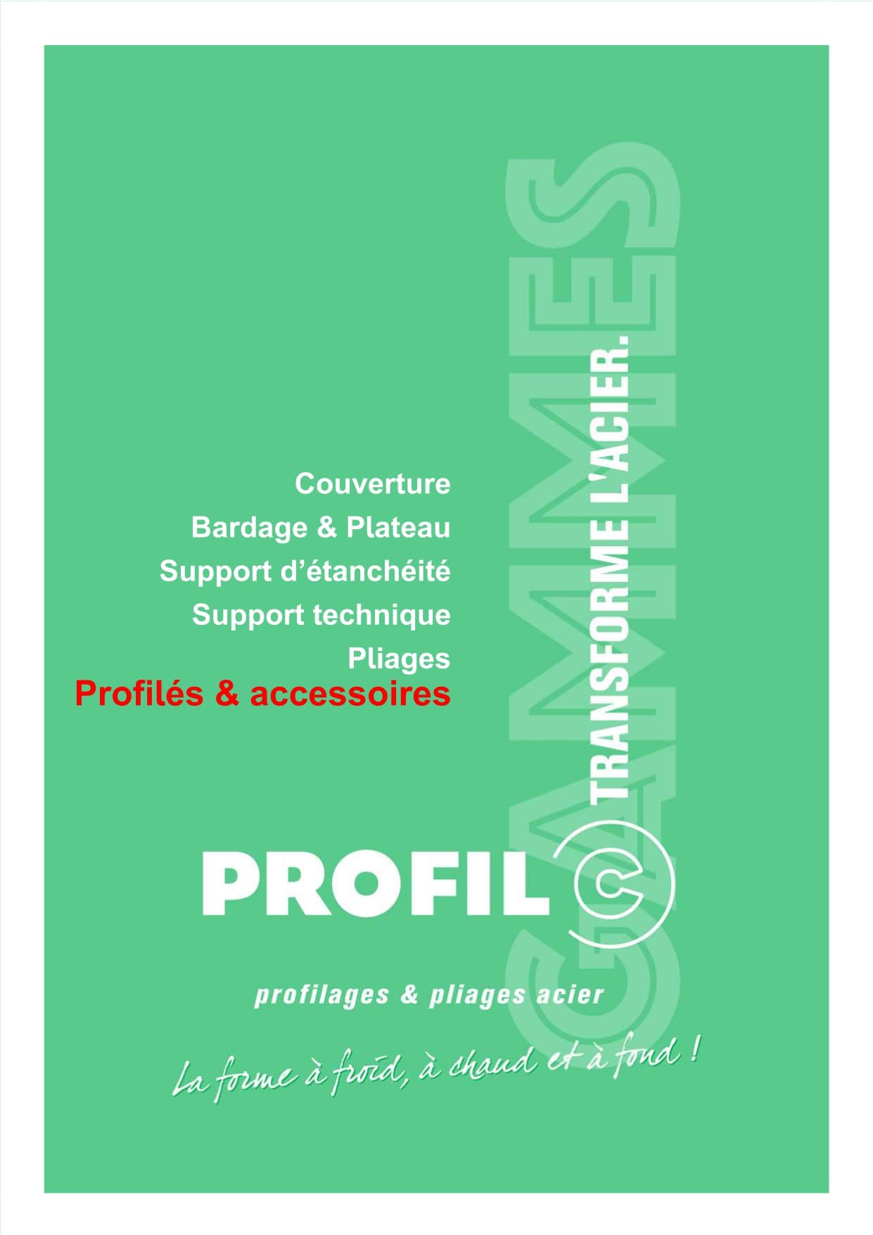 Couverture Catalogue Profilés & accessoires